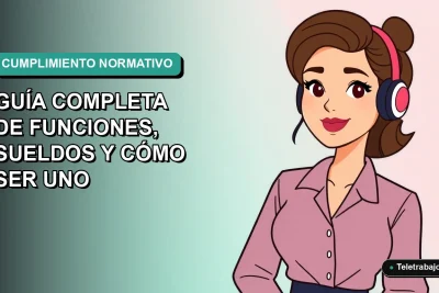 Oficial de cumplimiento normativo en Chile, ilustración vectorial plana estilo corporativo moderno, fondo con gradiente suave.