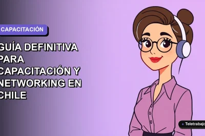 Ilustración vectorial plana de una mujer profesional chilena, representando el programa Conecta Mujeres SENCE 2026, con fondo degradado lila y azul.