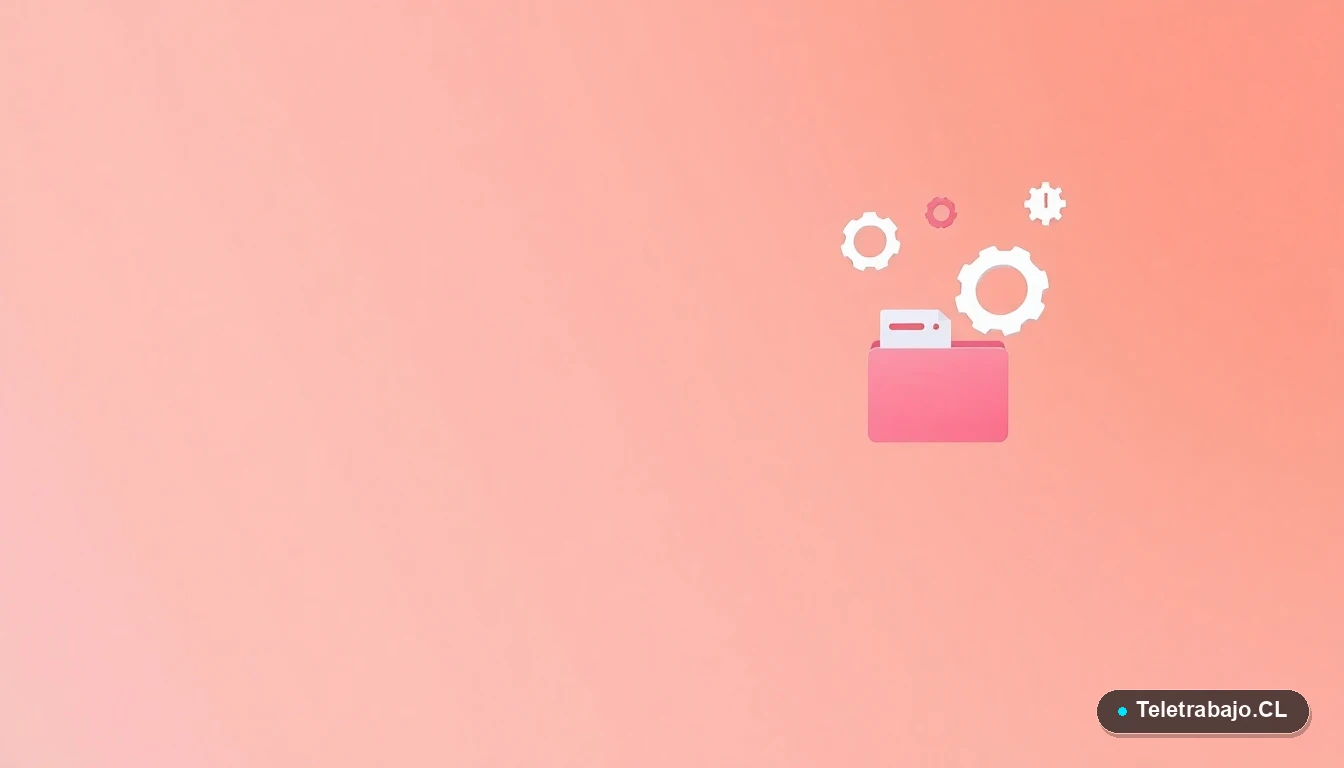 Composición abstracta de interfaz tecnológica con gráficos y iconos minimalistas, concepto de capacitación digital para mujeres en Chile.