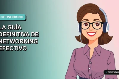 Ilustración plana corporativa de una mujer profesional chilena sonriendo, con fondo degradado azul verdoso, representando la guía para conseguir trabajo en 2026.