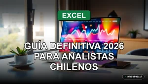 Guía avanzada de consolidación de datos en Excel para analistas financieros en Chile, mostrando gráficos abstractos en pantalla.
