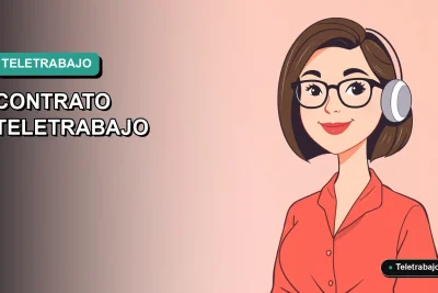 Ilustración vectorial plana y moderna de una mujer chilena trabajando remotamente en Canadá, con fondo degradado suave. Concepto de teletrabajo internacional.