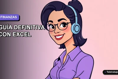 Ilustración vectorial plana de una mujer profesional chilena sonriendo, con fondo degradado lavanda, representando el control financiero personal.
