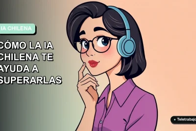 Ilustración plana vectorial de una mujer profesional de teletrabajo con expresión pensativa, sobre un fondo degradado suave de color menta. Representa conversaciones laborales complejas.