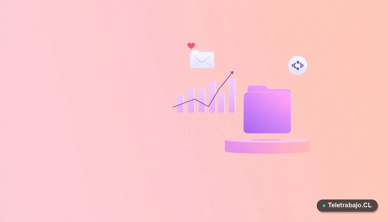 Interfaz de usuario abstracta con gráficos flotantes y elementos de datos, representando herramientas de IA para creación visual.