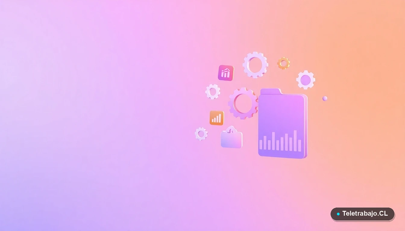 Interfaz de usuario abstracta con gráficos y iconos flotantes representando tecnología y criptomonedas, fondo degradado lavanda.