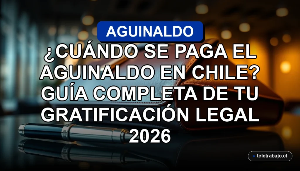 Guía completa sobre el pago del aguinaldo o gratificación legal en Chile para el año 2026, concepto de finanzas laborales.