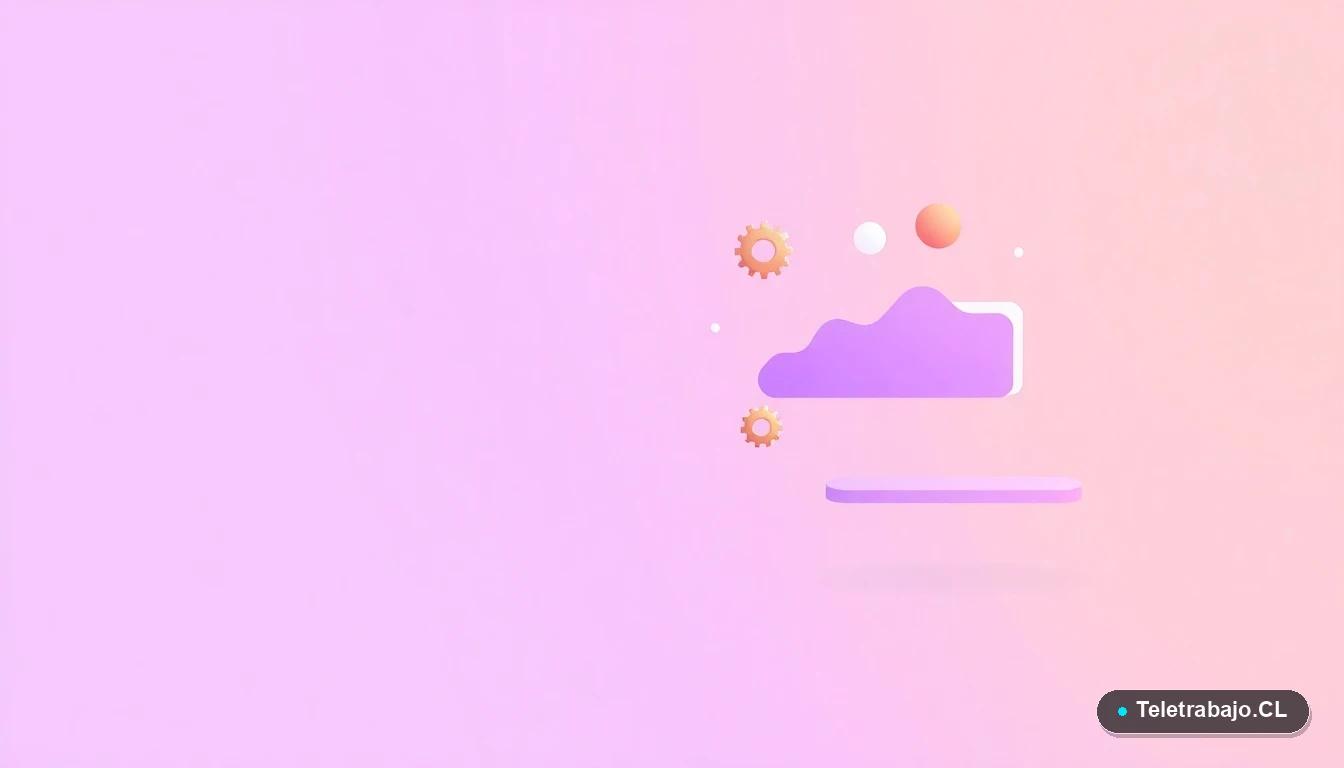 Elementos de interfaz de usuario abstractos, gráficos y engranajes flotantes en estilo vectorial plano, sobre fondo degradado lila, para artículo sobre cálculo salarial.