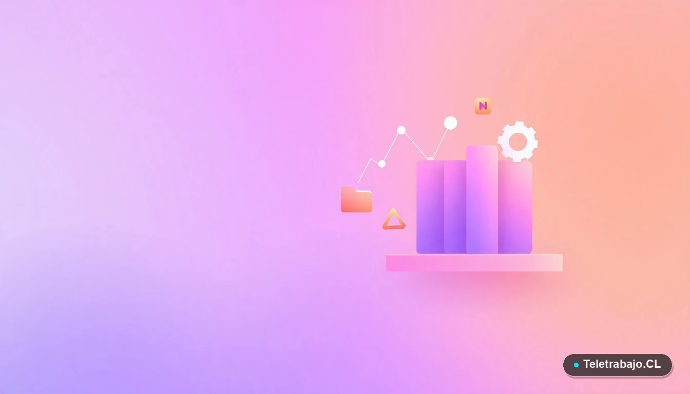 Composición abstracta de elementos de UI financiera: gráficos, engranajes y carpetas flotantes en estilo vectorial plano, fondo degradado lavanda, para artículo sobre currículum de asesor financiero.