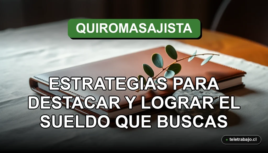 Curriculum vitae profesional para un quiromasajista destacado sobre fondo de lino y elementos de bienestar.