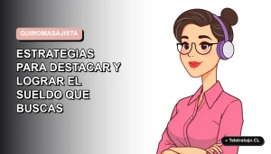 Ilustración plana de mujer profesional con blusa rosa trabajando desde casa, fondo degradado lila y blanco, concepto de currículum exitoso.