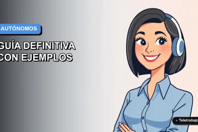 Ilustración vectorial plana de una mujer profesional autónoma con blusa azul y corte de bob, sobre fondo degradado suave azul y gris.