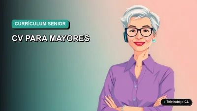 Ilustración vectorial plana de estilo premium de una profesional senior sonriente, con fondo degradado suave, para artículo sobre cómo destacar experiencia en un currículum después de los 50 años.