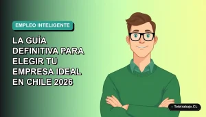 Ilustración vectorial plana de un trabajador masculino de tecnología con suéter verde, sobre fondo degradado azul y verde. Espacio negativo a la izquierda.