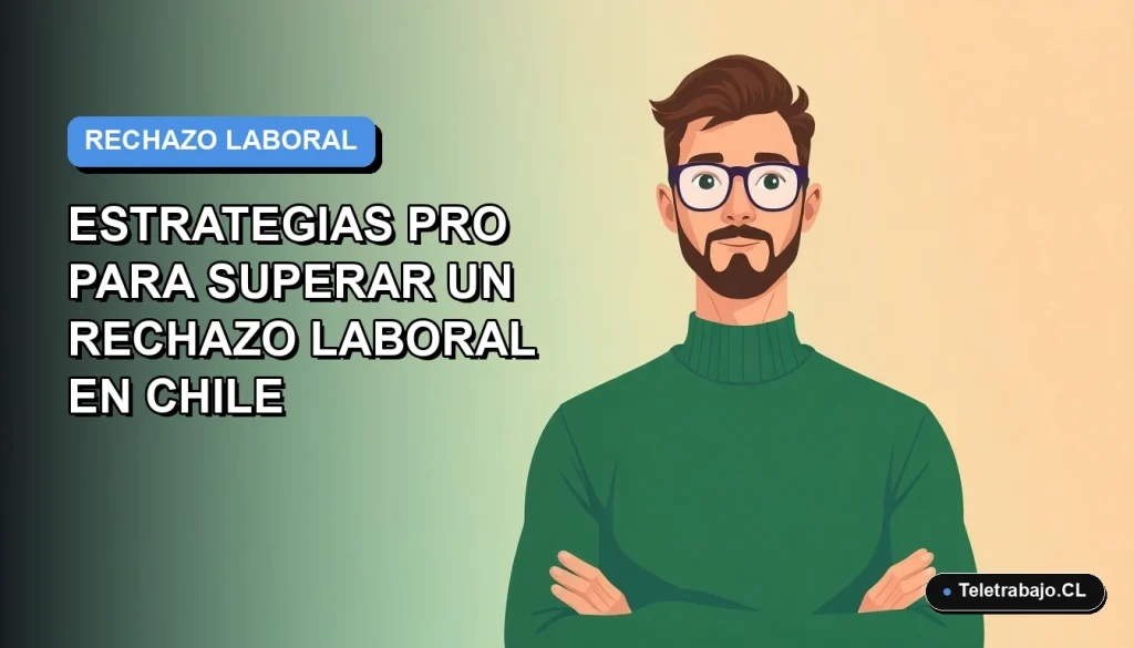 Ilustración vectorial plana de un trabajador masculino de tecnología, con suéter verde, mirando con determinación. Fondo con gradiente azul vacío a la izquierda.