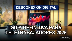 Guía definitiva sobre el Derecho a la Desconexión Digital para teletrabajadores en Chile 2026, concepto de equilibrio laboral.