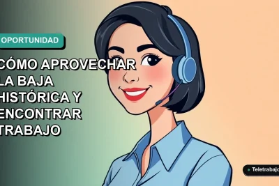 Ilustración vectorial plana de una joven profesional chilena sonriente, con blusa azul y corte de pelo moderno, sobre un fondo degradado suave de color verde azulado. Espacio negativo a la izquierda.