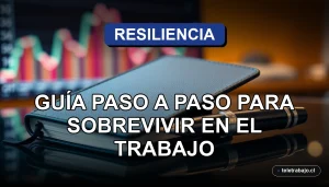 Objetivos laborales resilientes para el año 2026 en una oficina corporativa moderna, concepto de supervivencia y éxito profesional.