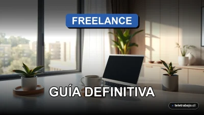 Diseñador gráfico trabajando desde casa en una oficina moderna y minimalista con laptop y plantas