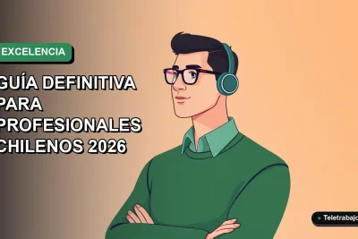 Ilustración vectorial plana de un profesional chileno analizando datos de marketing en Excel, fondo con gradiente suave.