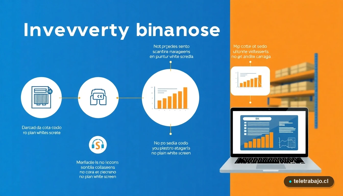 Infografía profesional sobre el proceso de control de stock y gestión de inventarios con cursos SENCE para empresas chilenas.