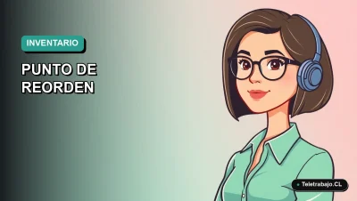 Ilustración plana vectorial corporativa moderna de una mujer profesional de tecnología, con fondo degradado de color teal, representando el control de inventario y stock en Excel.
