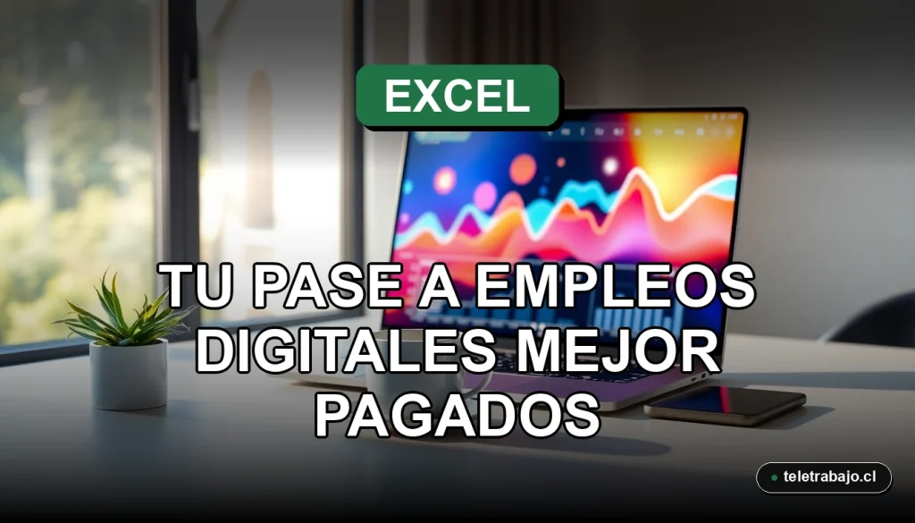 Curso avanzado de Excel para trabajos freelance y la economía gig, mostrado en una elegante oficina en casa.