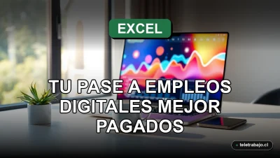 Curso avanzado de Excel para trabajos freelance y la economía gig, mostrado en una elegante oficina en casa.