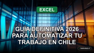 Guía avanzada de Excel con Copilot para profesionales en Chile, automatizando hojas de cálculo en una oficina moderna.