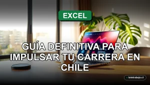 Guía avanzada de Excel 2026 para profesionales en Chile, mostrando un entorno de oficina moderna y herramientas de productividad.