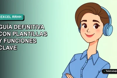 Ilustración vectorial plana de una mujer profesional chilena sonriente, con blusa azul, mirando a la cámara. Fondo degradado suave azul verdoso. Concepto de recursos humanos y tecnología.