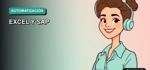 Ilustración vectorial plana de estilo premium que representa a una profesional chilena de tecnología, con un fondo degradado suave, para un artículo sobre el uso de ChatGPT en Excel y SAP.