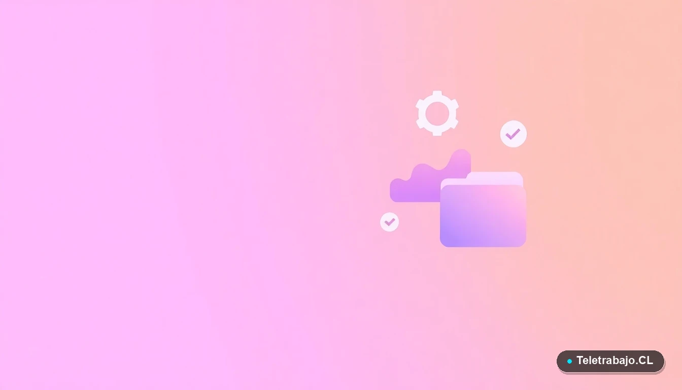 Elementos de interfaz de usuario abstractos y modernos, como gráficos y engranajes, representando habilidades tecnológicas para entrevistas virtuales.