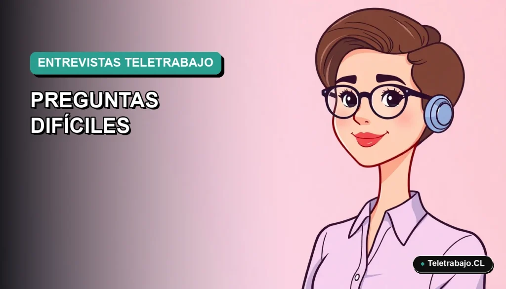 Ilustración vectorial plana de estilo Corporate Memphis de una mujer profesional chilena en teletrabajo, sonriendo con confianza, sobre fondo degradado de color teal y azul.