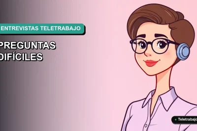Ilustración vectorial plana de estilo Corporate Memphis de una mujer profesional chilena en teletrabajo, sonriendo con confianza, sobre fondo degradado de color teal y azul.