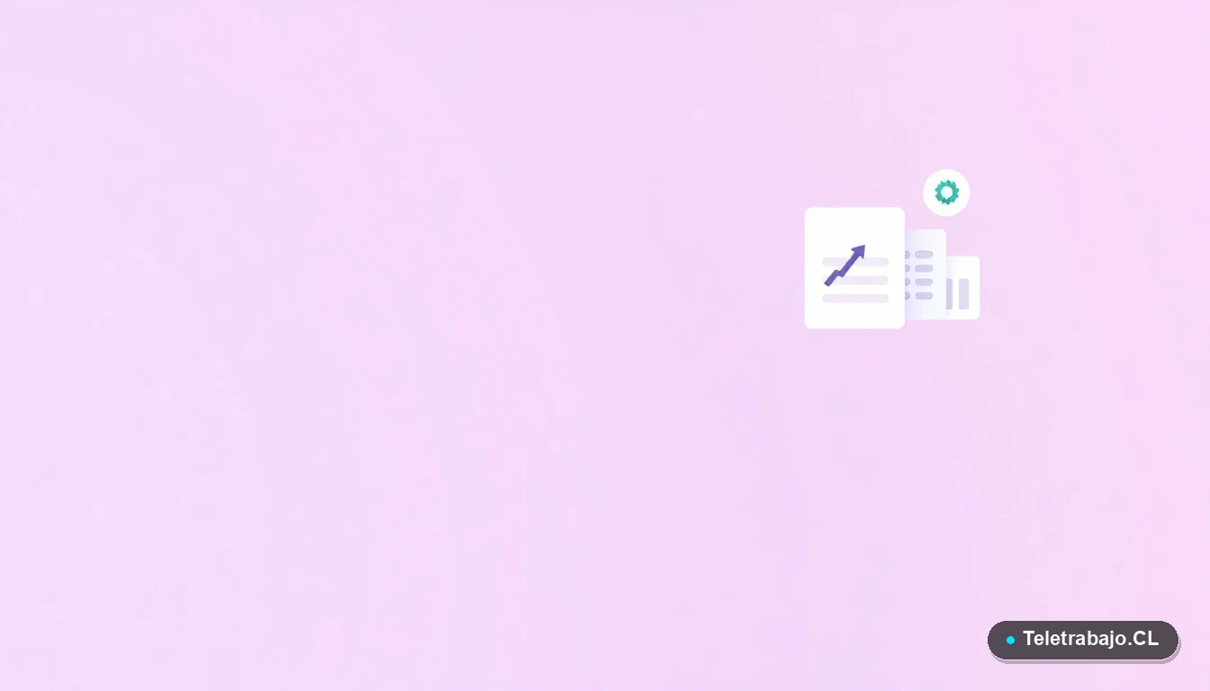 Interfaz de usuario abstracta con iconos planos de Excel, como gráficos circulares y una cuadrícula, sobre un fondo degradado lila. Representación visual de referencias circulares y automatización.