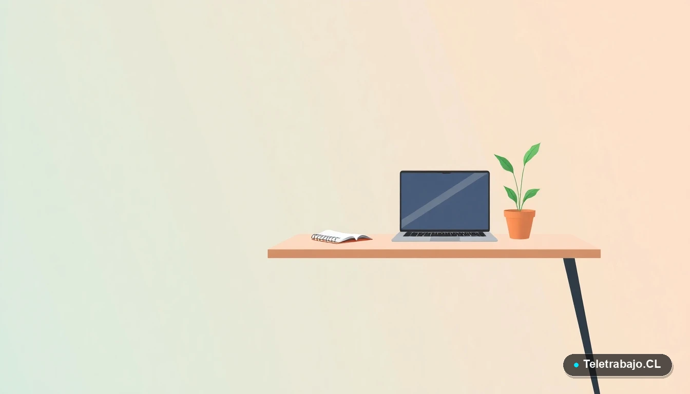 Escritorio moderno y ordenado con laptop mostrando Excel e iconos de enlace, para artículo sobre hipervínculos.