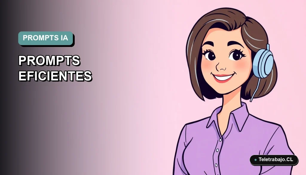 Ilustración vectorial plana de estilo Corporate Memphis mostrando una trabajadora remota de tecnología, con fondo degradado vacío, representando el dominio de prompts para IA como Copilot y ChatGPT.