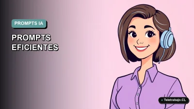 Ilustración vectorial plana de estilo Corporate Memphis mostrando una trabajadora remota de tecnología, con fondo degradado vacío, representando el dominio de prompts para IA como Copilot y ChatGPT.