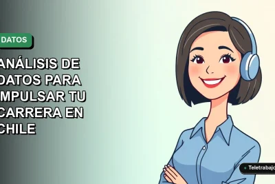 Ilustración plana corporativa de una mujer profesional chilena sonriente, con blusa azul y corte bob, frente a un fondo degradado suave. Representa el dominio de análisis de datos con Power Pivot en Excel 2026 para impulsar carreras profesionales.