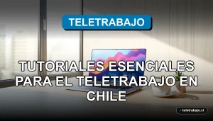Tutoriales esenciales de SAP, Salesforce y HubSpot para el teletrabajo en Chile, mostrados en un elegante escritorio moderno.