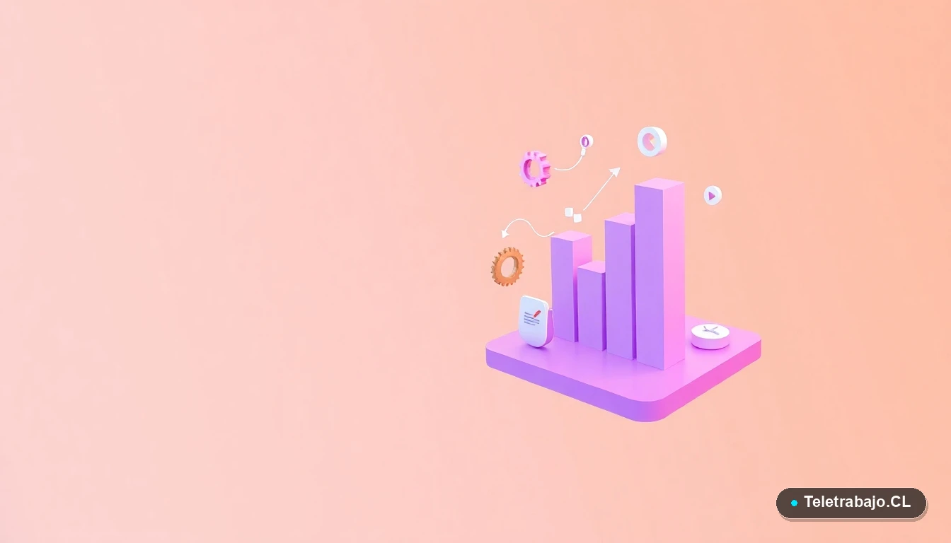 Elementos de interfaz de usuario abstractos y modernos, como gráficos y engranajes flotantes, representando el dominio de software empresarial SAP, Salesforce y HubSpot.