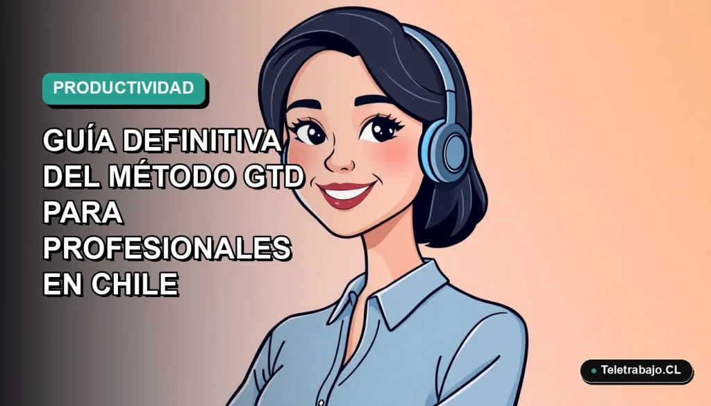 Ilustración plana vectorial de una mujer profesional chilena con blusa azul y pelo corto, sonriendo con confianza. Fondo con gradiente suave de azul a verde menta.