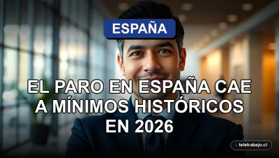 Gráfico de barras de caída del paro sobre un escritorio de oficina moderna con elementos de lujo.