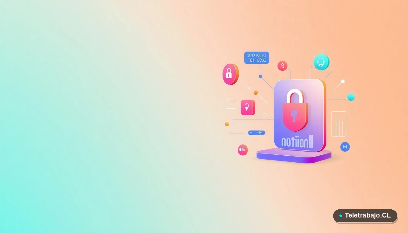 Elementos abstractos de interfaz de usuario de tecnología de ciberseguridad, como escudos, candados y gráficos de red, en estilo ilustración vectorial plana con fondo degradado menta.