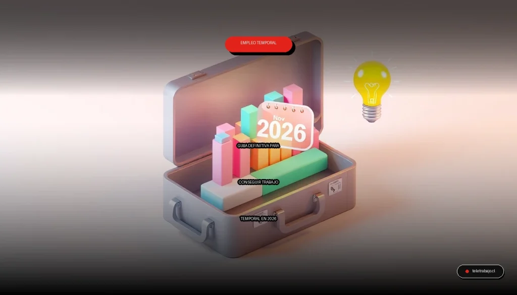 Guía para conseguir trabajo temporal en Navidad y Black Friday 2026, ilustración corporativa abstracta.