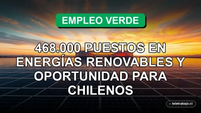 Oportunidades laborales en energías renovables en España para profesionales chilenos, transición ecológica.