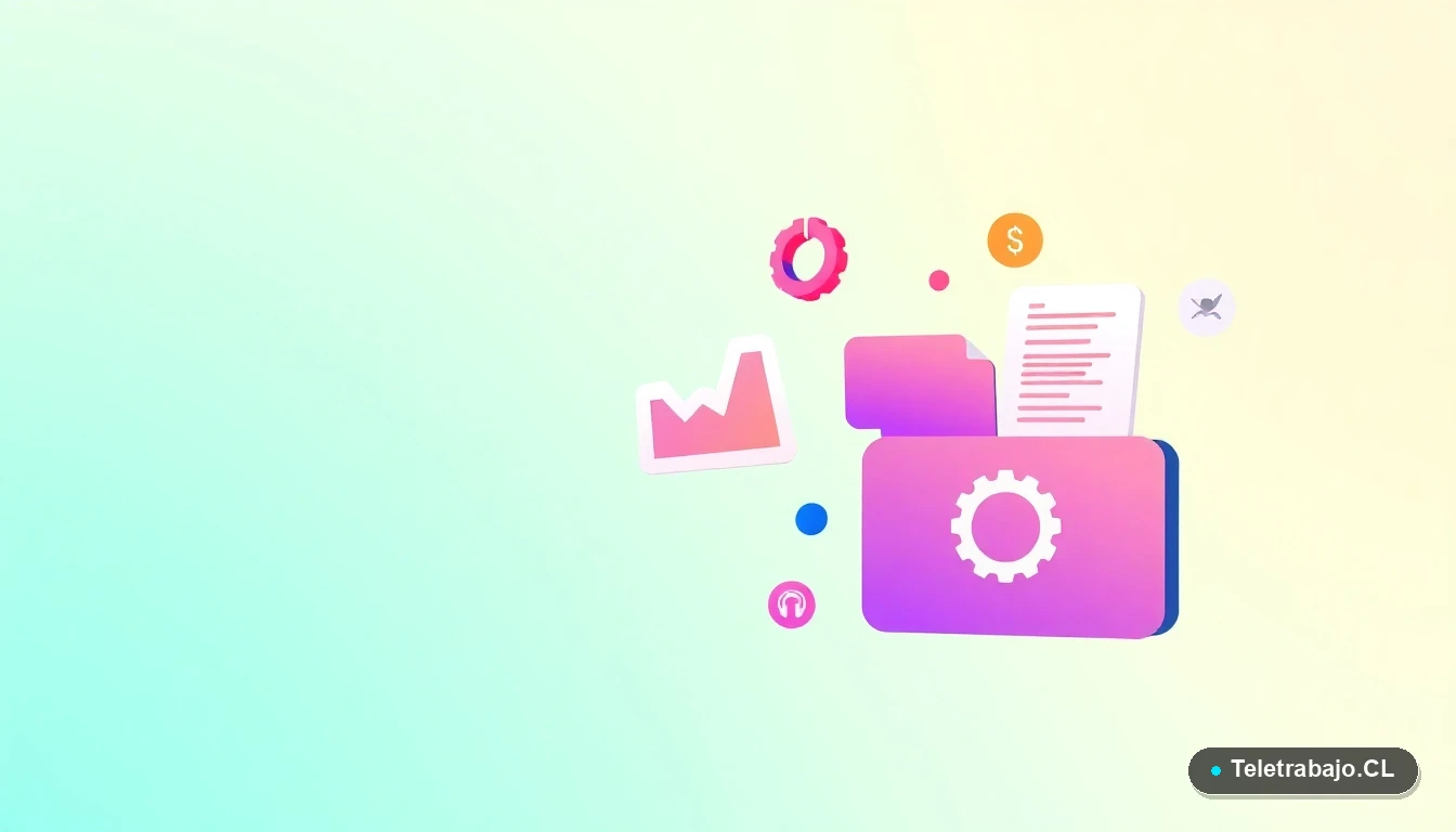 Composición abstracta de interfaz de usuario tecnológica con gráficos y iconos flotantes, en estilo vectorial plano sobre fondo degradado menta, para artículo sobre empleos del futuro.