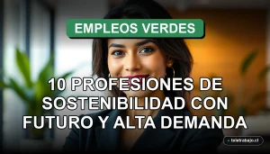 Profesionales de sostenibilidad en Chile 2026 trabajando en energías renovables y economía circular.
