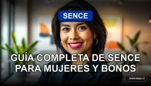 Mujer emprendedora en Chile usando programas de capacitación y bonos SENCE para su negocio en 2026.